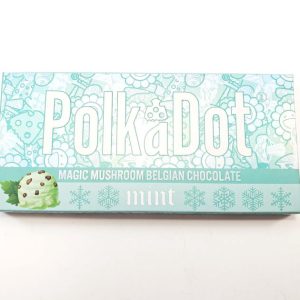 PolkaDot Mint Chocolate Bar – Magic Mushroom Belgian Chocolate
